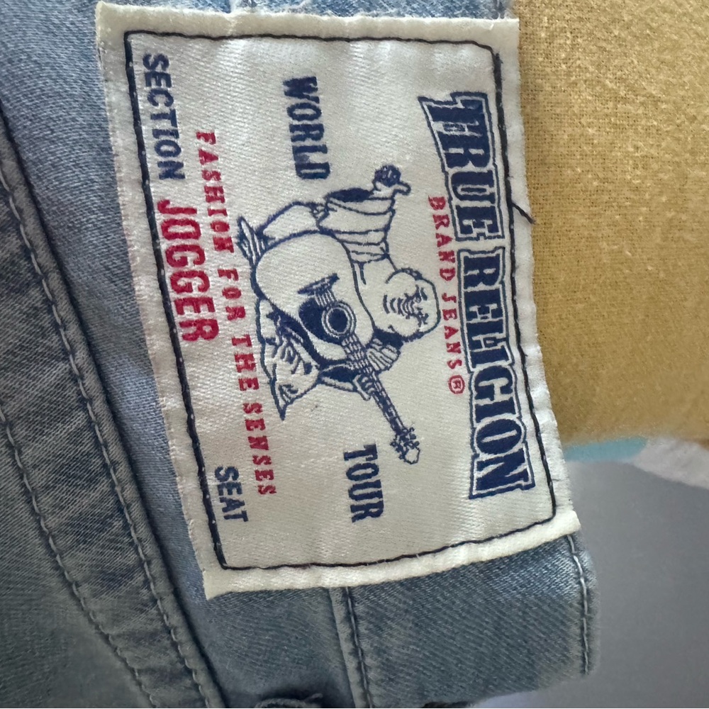True Religion Blue Denim Joggers